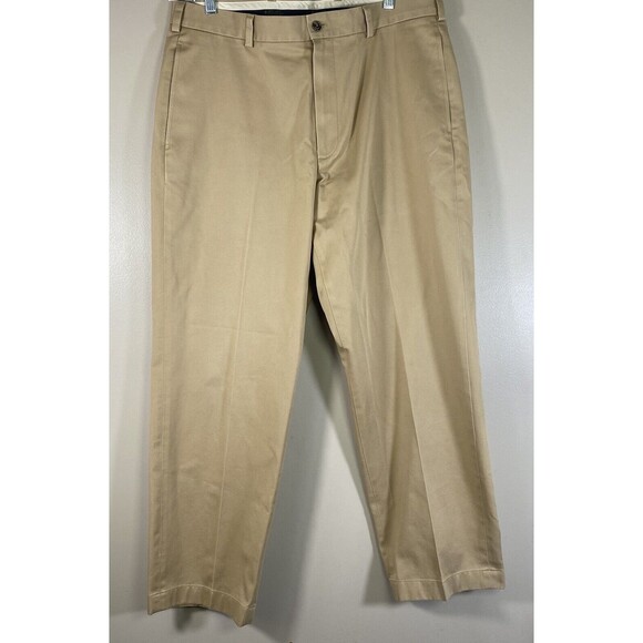 Brooks Brothers Advantage Chino HUDSON Men's Pant Flat Front Brown Size 36x30